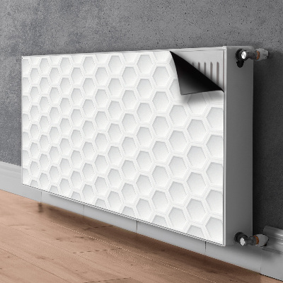 Magnetic radiator mat Threedimensional hexagons