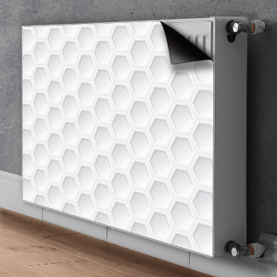 Magnetic radiator mat Threedimensional hexagons