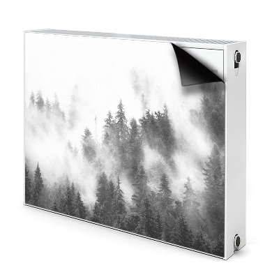 Magnetic radiator cover Foggy forest