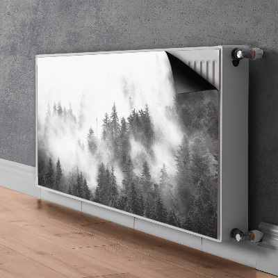 Magnetic radiator cover Foggy forest