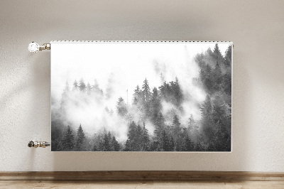 Magnetic radiator cover Foggy forest