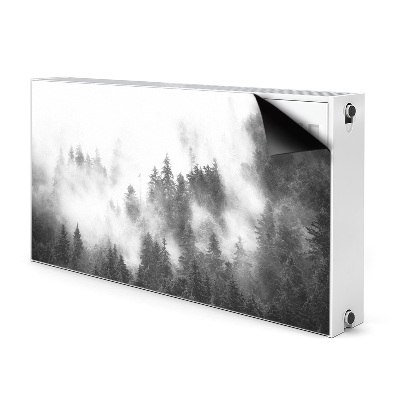 Magnetic radiator cover Foggy forest