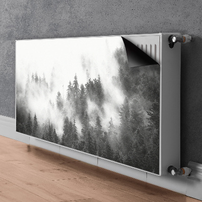 Magnetic radiator cover Foggy forest