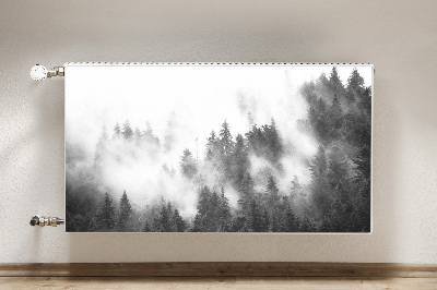 Magnetic radiator cover Foggy forest