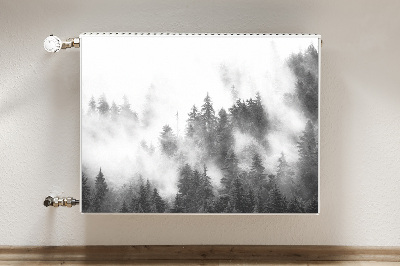 Magnetic radiator cover Foggy forest