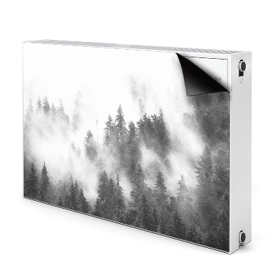 Magnetic radiator cover Foggy forest