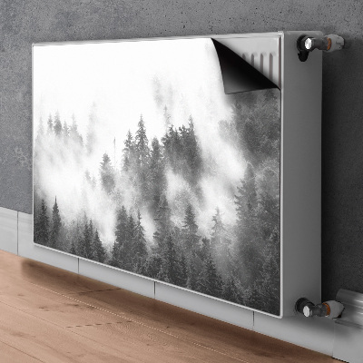 Magnetic radiator cover Foggy forest