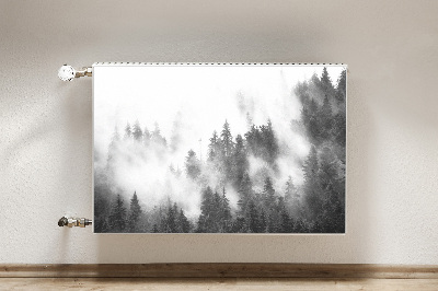 Magnetic radiator cover Foggy forest