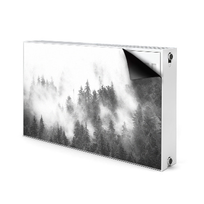 Magnetic radiator cover Foggy forest