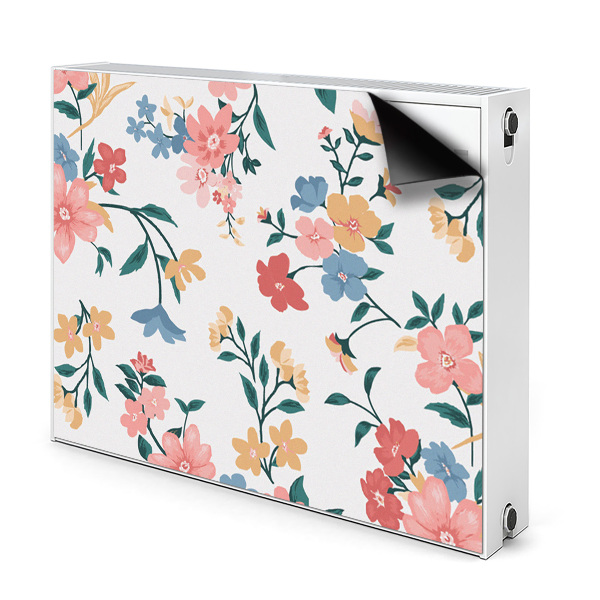 Decorative radiator cover Colorful flowers