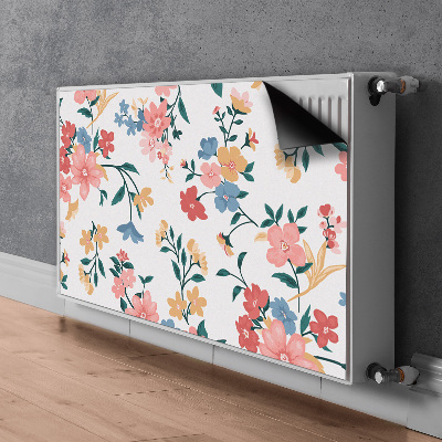 Decorative radiator cover Colorful flowers