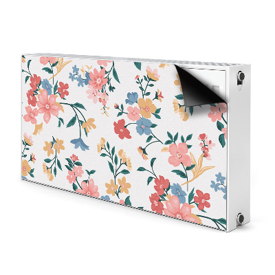 Decorative radiator cover Colorful flowers