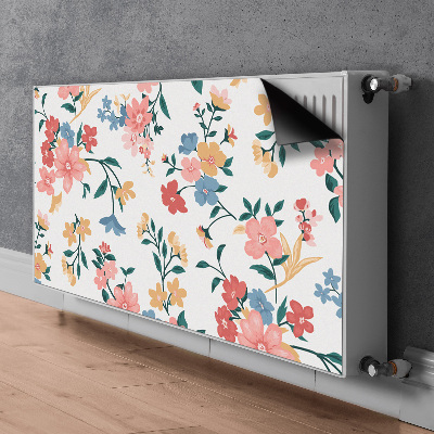 Decorative radiator cover Colorful flowers