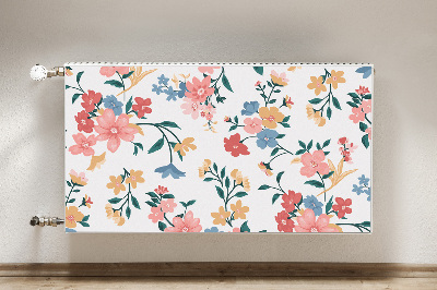 Decorative radiator cover Colorful flowers