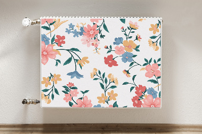 Decorative radiator cover Colorful flowers