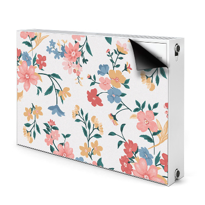 Decorative radiator cover Colorful flowers