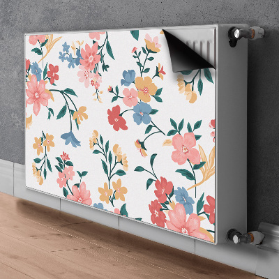 Decorative radiator cover Colorful flowers