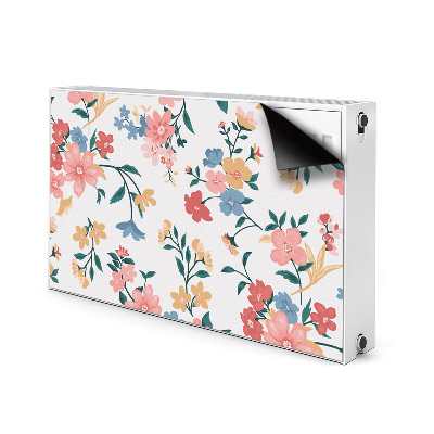 Decorative radiator cover Colorful flowers