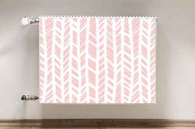 Magnetic radiator mat Pink herringbone