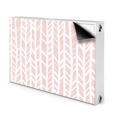 Magnetic radiator mat Pink herringbone