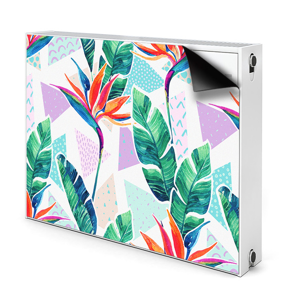 Decorative radiator cover Tropical flora