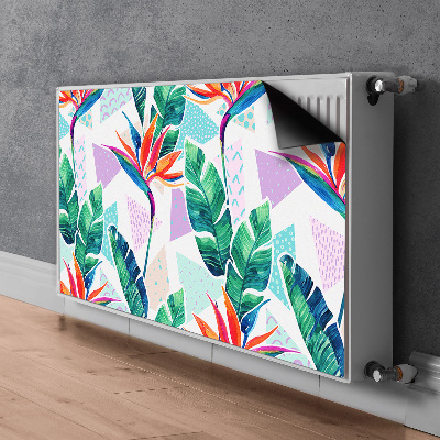 Decorative radiator cover Tropical flora