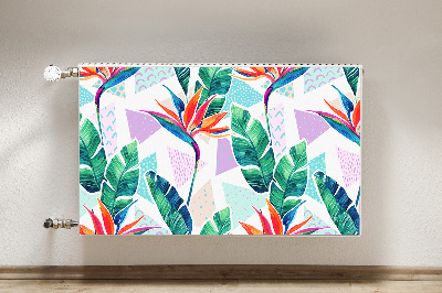 Decorative radiator cover Tropical flora