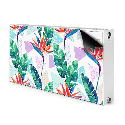 Decorative radiator cover Tropical flora