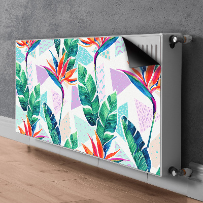 Decorative radiator cover Tropical flora