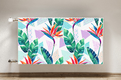 Decorative radiator cover Tropical flora