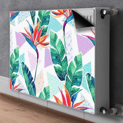 Decorative radiator cover Tropical flora