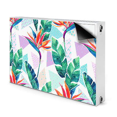 Decorative radiator cover Tropical flora