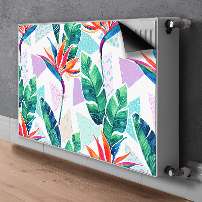 Decorative radiator cover Tropical flora