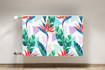 Decorative radiator cover Tropical flora