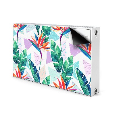 Decorative radiator cover Tropical flora