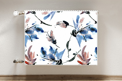 Radiator cover Watercolor flowers