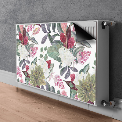 Decorative radiator cover Colorful flowers