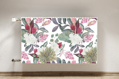 Decorative radiator cover Colorful flowers