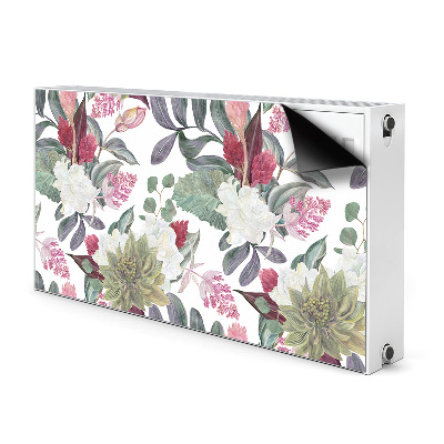 Decorative radiator cover Colorful flowers