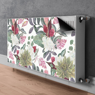 Decorative radiator cover Colorful flowers