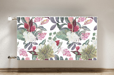 Decorative radiator cover Colorful flowers