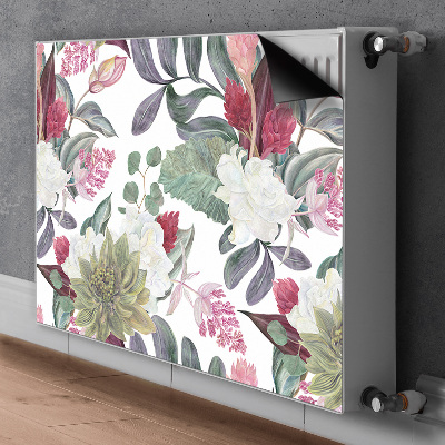 Decorative radiator cover Colorful flowers