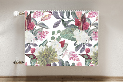 Decorative radiator cover Colorful flowers