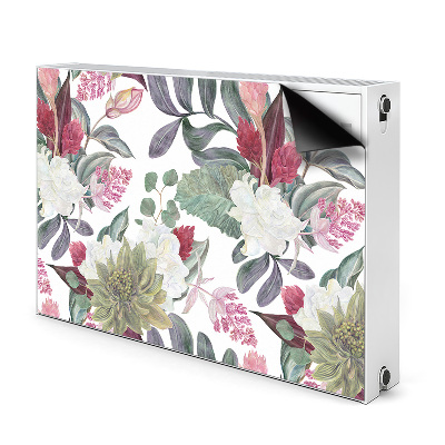 Decorative radiator cover Colorful flowers