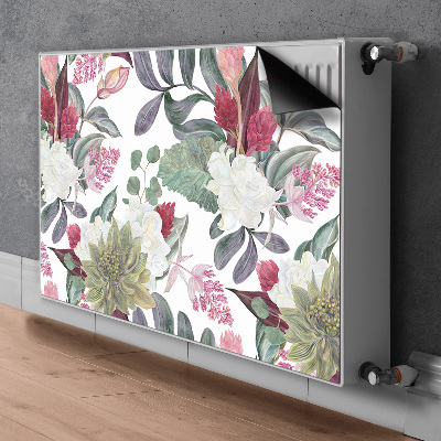 Decorative radiator cover Colorful flowers