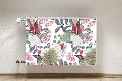 Decorative radiator cover Colorful flowers