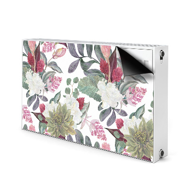 Decorative radiator cover Colorful flowers