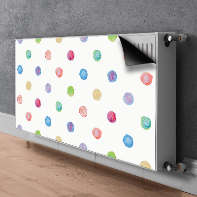 Decorative radiator cover Colorful dots