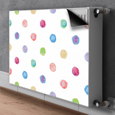 Decorative radiator cover Colorful dots