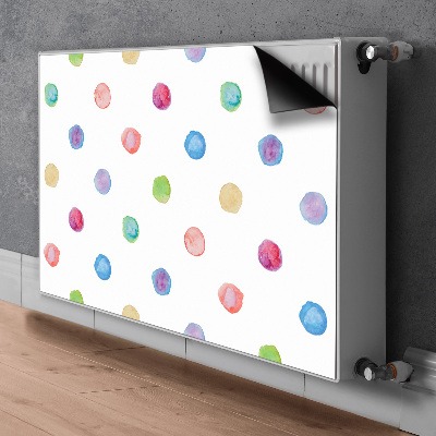 Decorative radiator cover Colorful dots